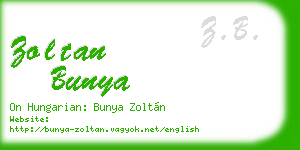 zoltan bunya business card